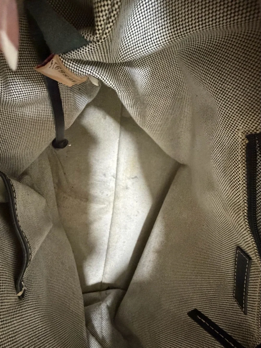 Dooney & Bourke black and grey Monogram Shoulder Bag with Black Strap